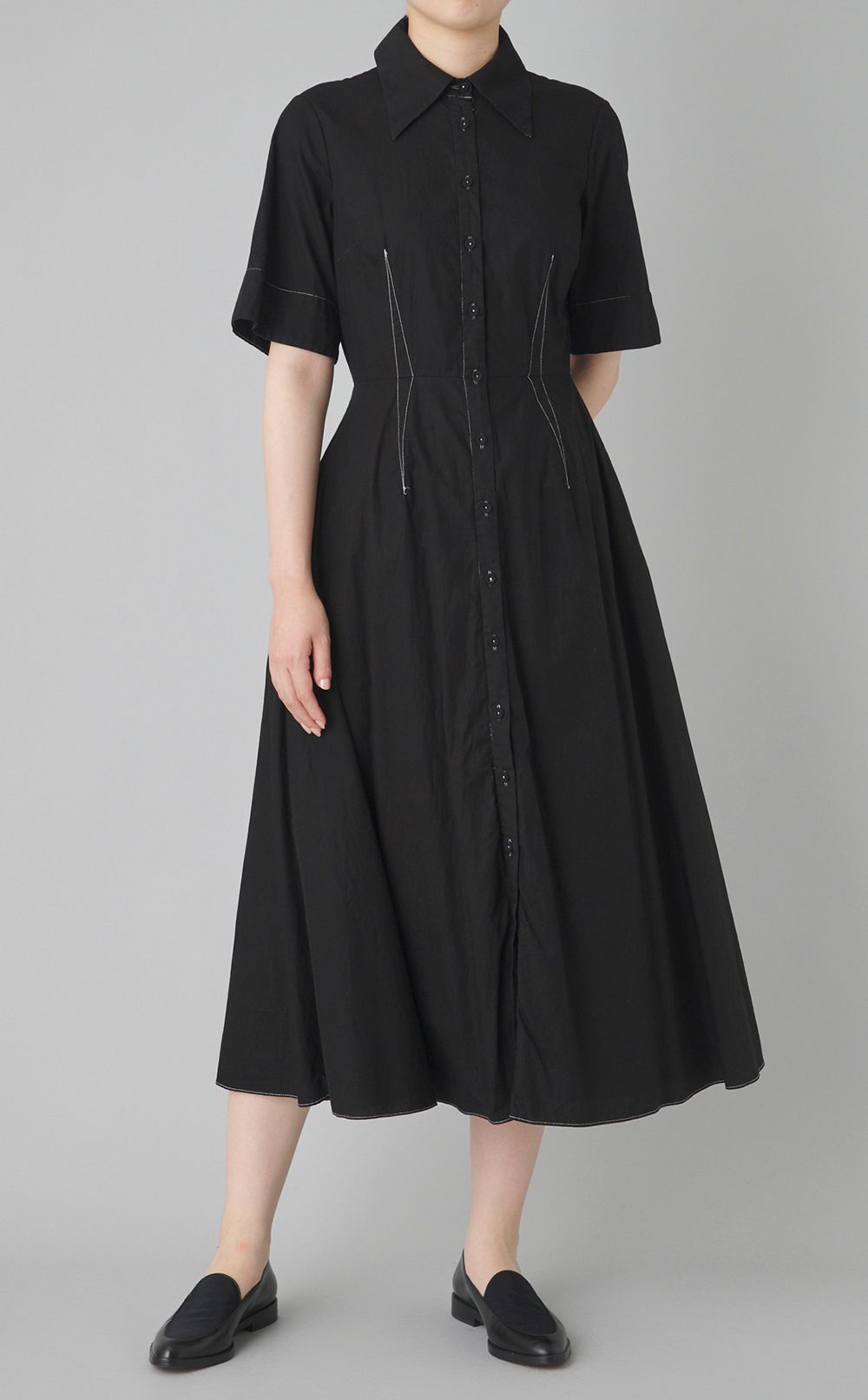 【reADdress】コットンシャツワンピース