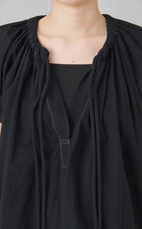 【reADdress】ネックギャザーコットンブラウス