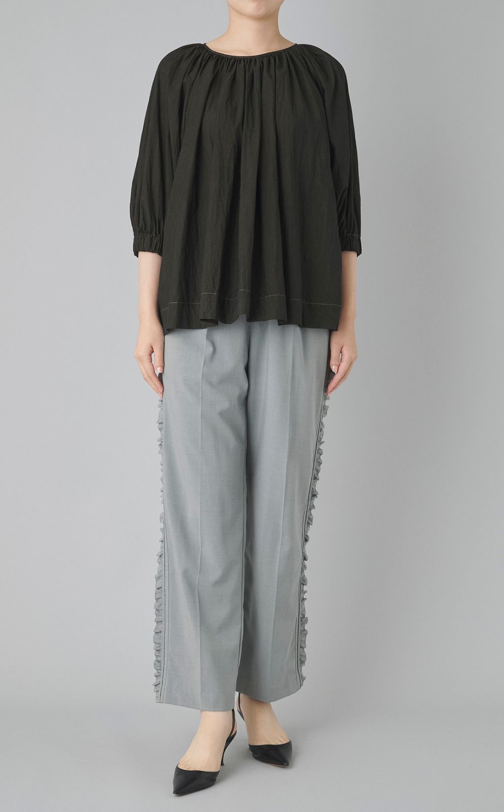 【reADdress】ボリュームスリーブギャザーブラウス