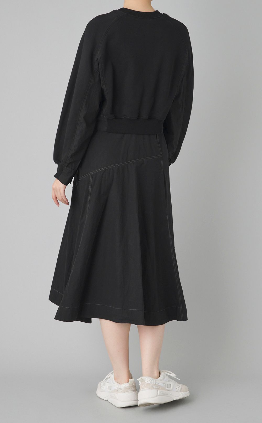 【reADdress】スウェットポプリンコンボワンピース