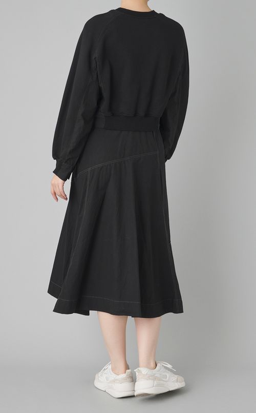 【reADdress】スウェットポプリンコンボワンピース