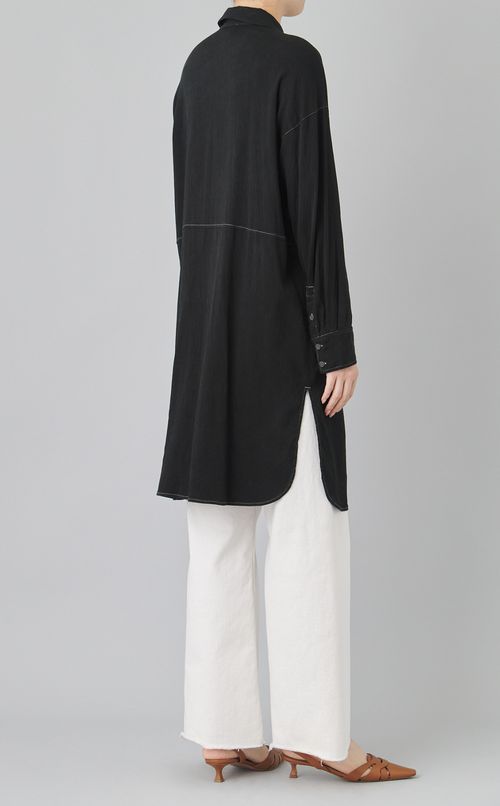 【reADdress】シルクシャツミニワンピース