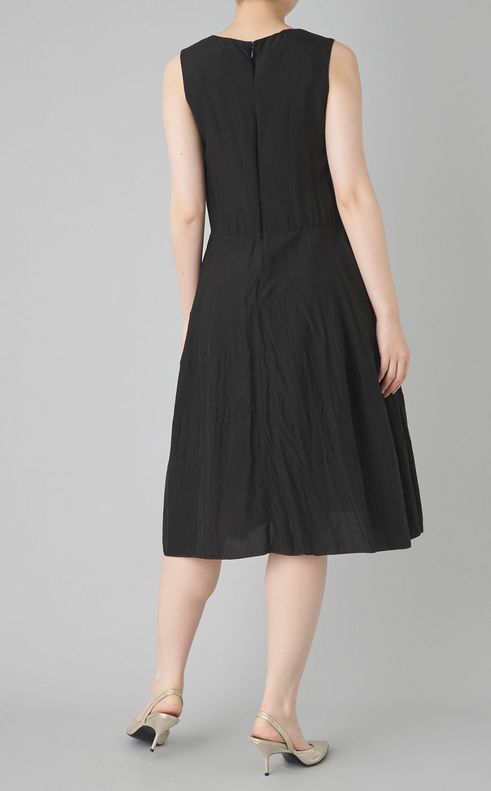 【reADdress】シルクタフタワンピース