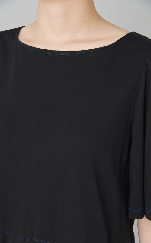 【reADdress】ギャザー切替ジャージワンピース