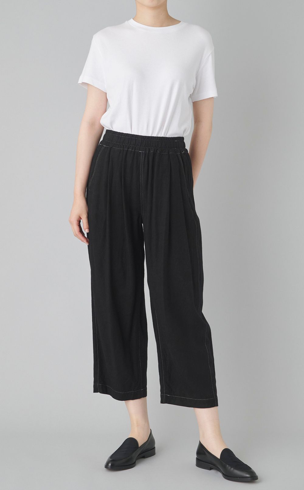 【reADdress】リネン混ペイズリーイージーパンツ