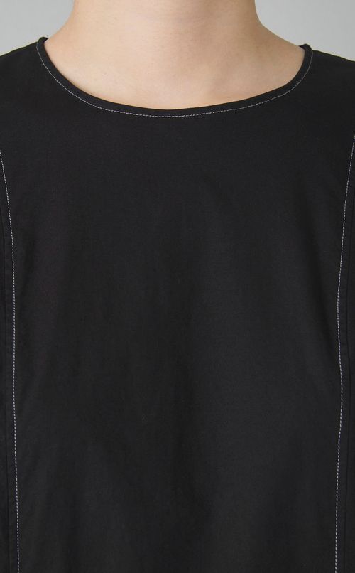 【reADdress】クルーネックギャザーロングワンピース