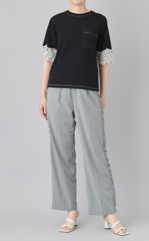 【reADdress】レーススリーブカットソー