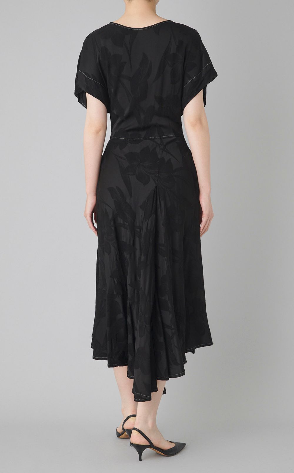 【reADdress】レーヨンアシンメトリーワンピース