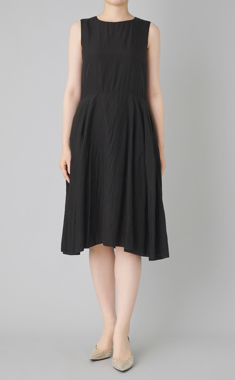 【reADdress】シルクタフタワンピース