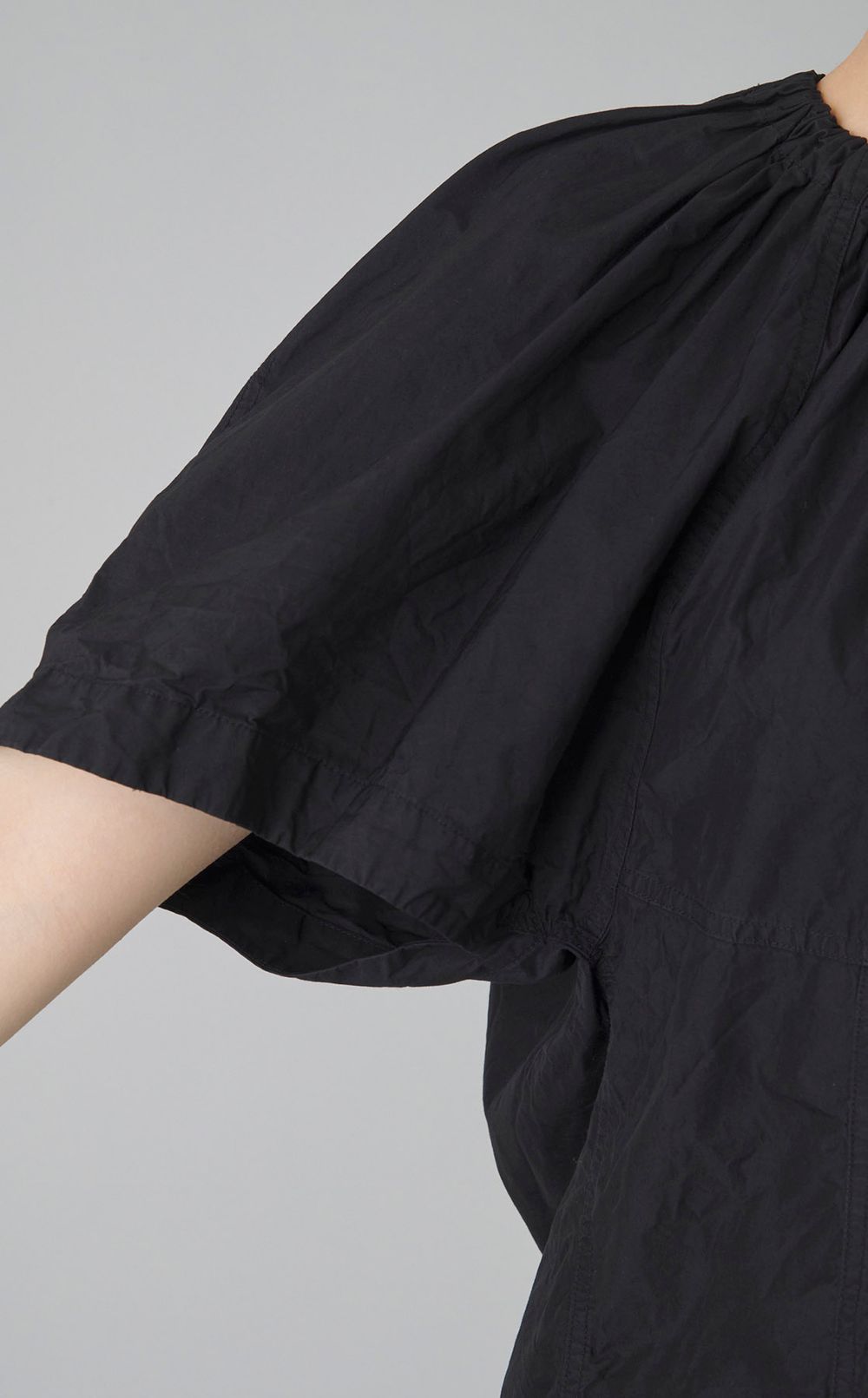 【reADdress】コットンポプリンショートスリーブブラウス