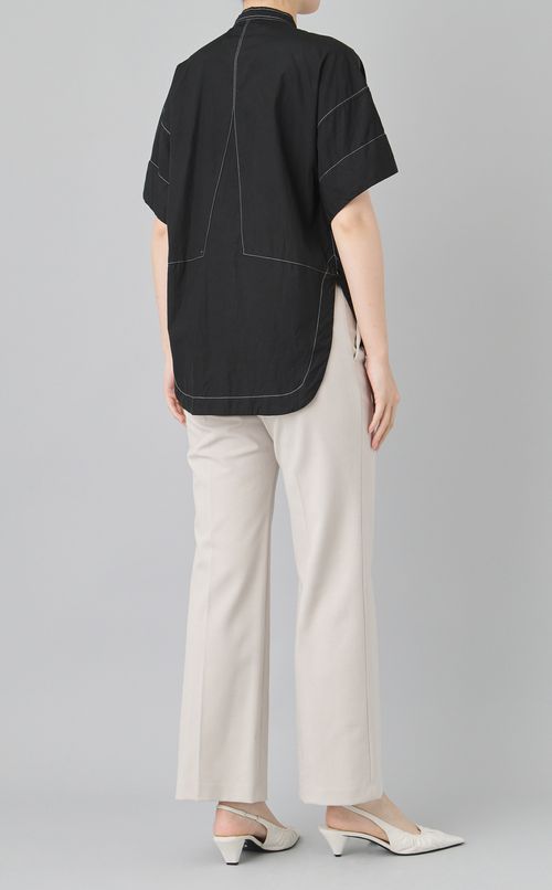 【reADdress】コットンスタンドカラーシャツ