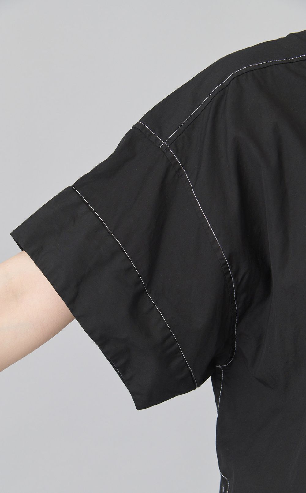 【reADdress】コットンスタンドカラーシャツ