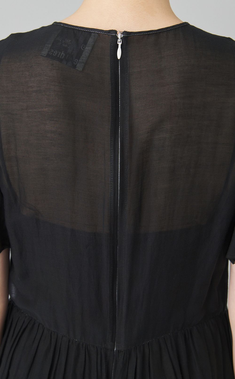 【reADdress】シースルーギャザーミディドレス