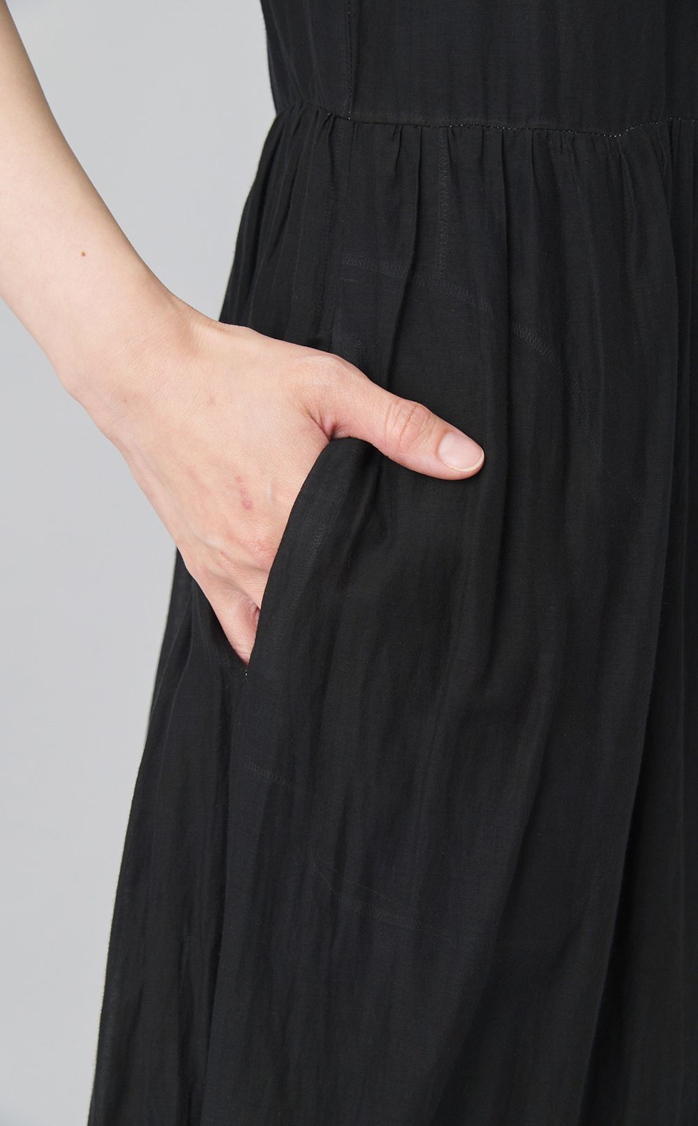 【reADdress】シースルーギャザーミディドレス