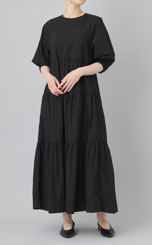 【reADdress】コットン混ティアードワンピース