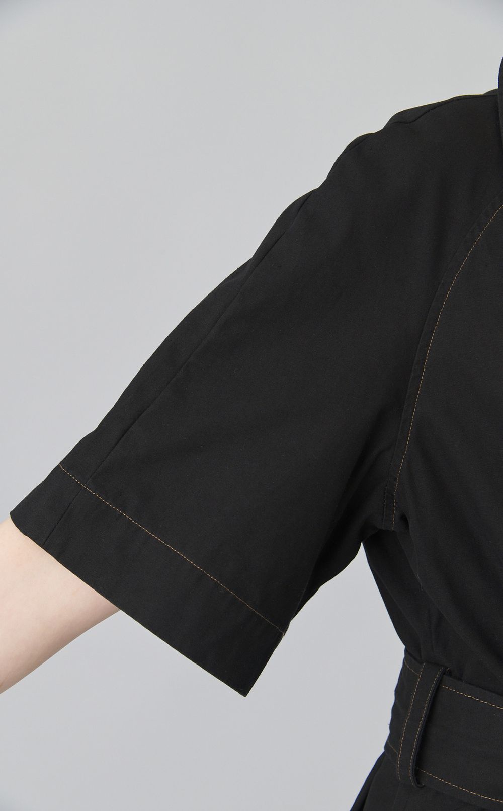 【reADdress】スキッパーベルテッドシャツワンピース