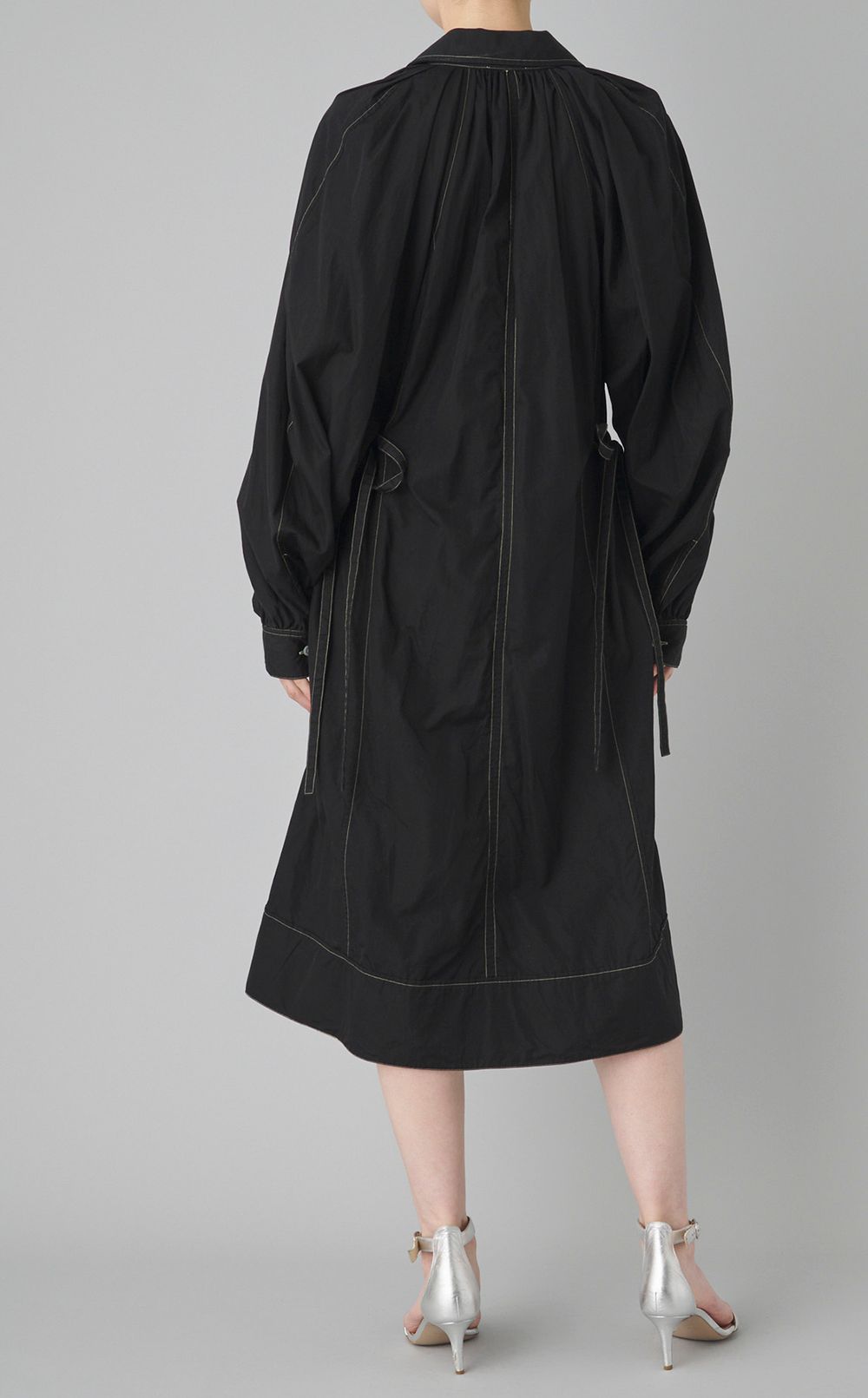 【reADdress】コットンポプリンパフスリーブワンピース