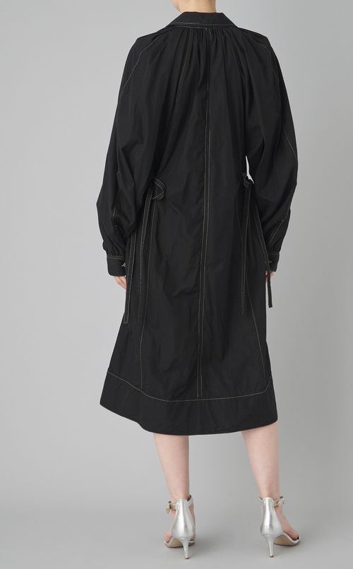 【reADdress】コットンポプリンパフスリーブワンピース