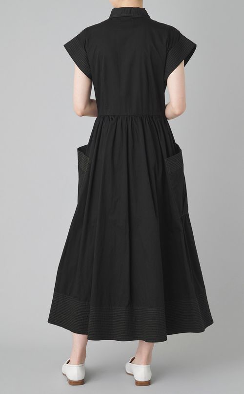 【reADdress】キャップスリーブロングシャツワンピース