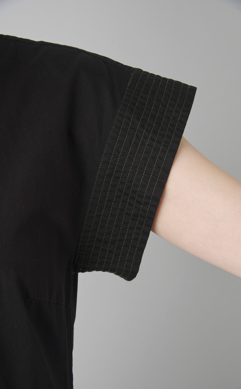 【reADdress】キャップスリーブロングシャツワンピース