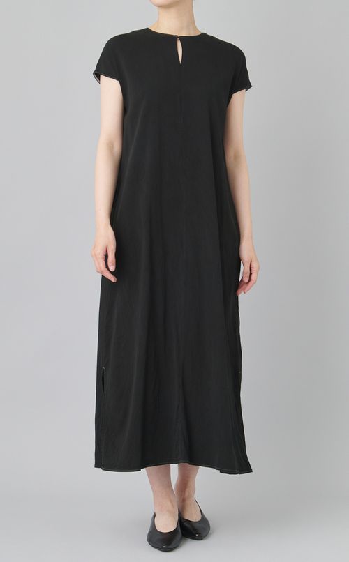 【reADdress】フレンチスリーブシルクワンピース