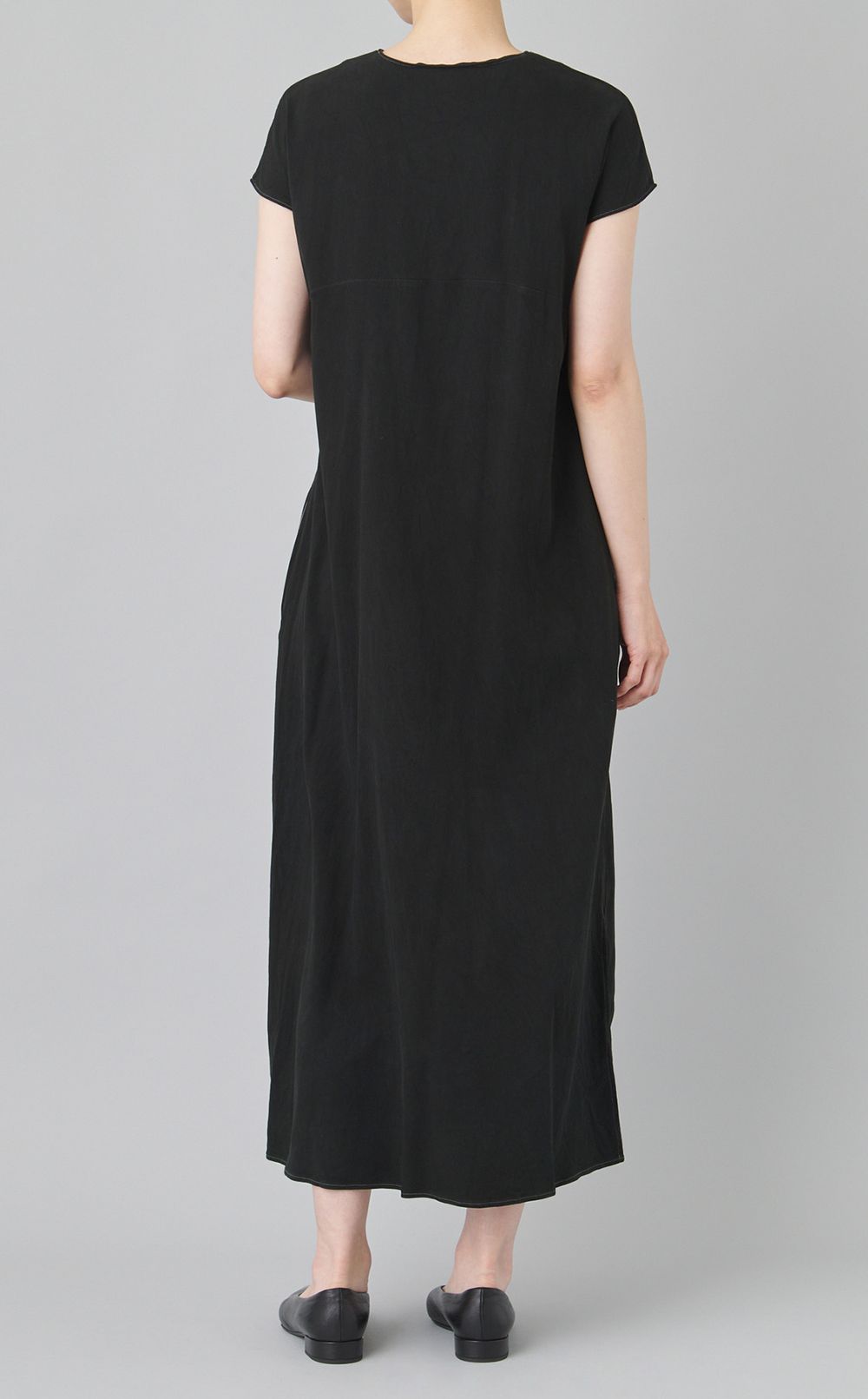 【reADdress】フレンチスリーブシルクワンピース