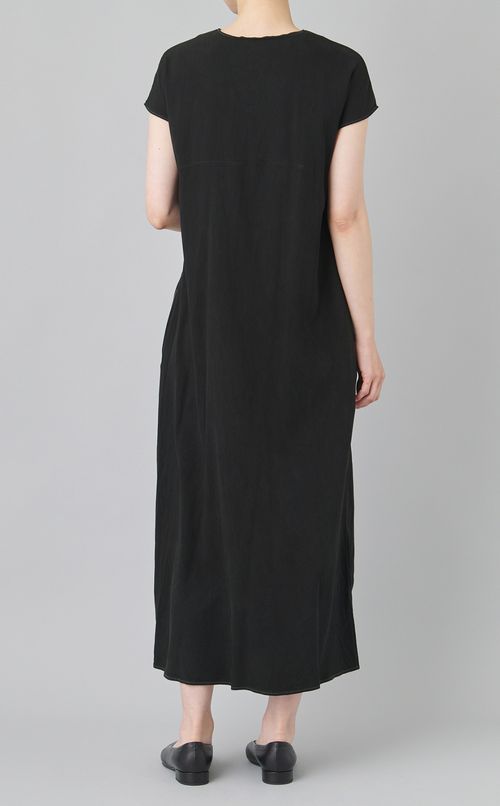 【reADdress】フレンチスリーブシルクワンピース