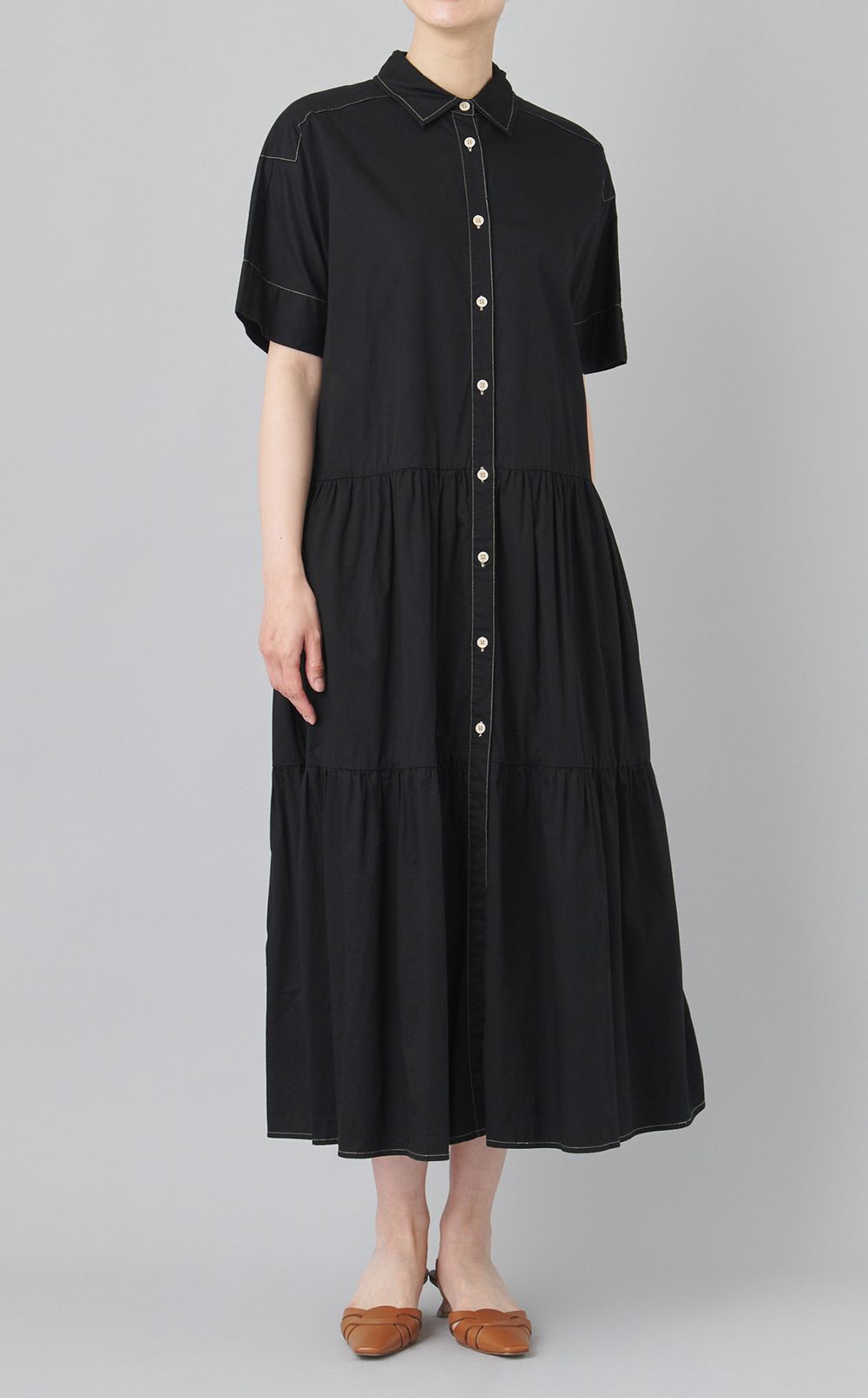 【reADdress】コットンティアードフレアワンピース