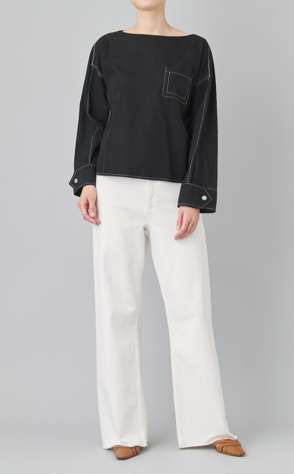 【reADdress】ボートネックプルオーバーシャツ