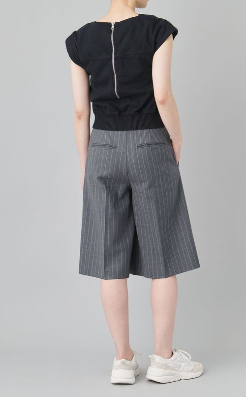 【reADdress】ウォッシュドデニムクロップドブラウス