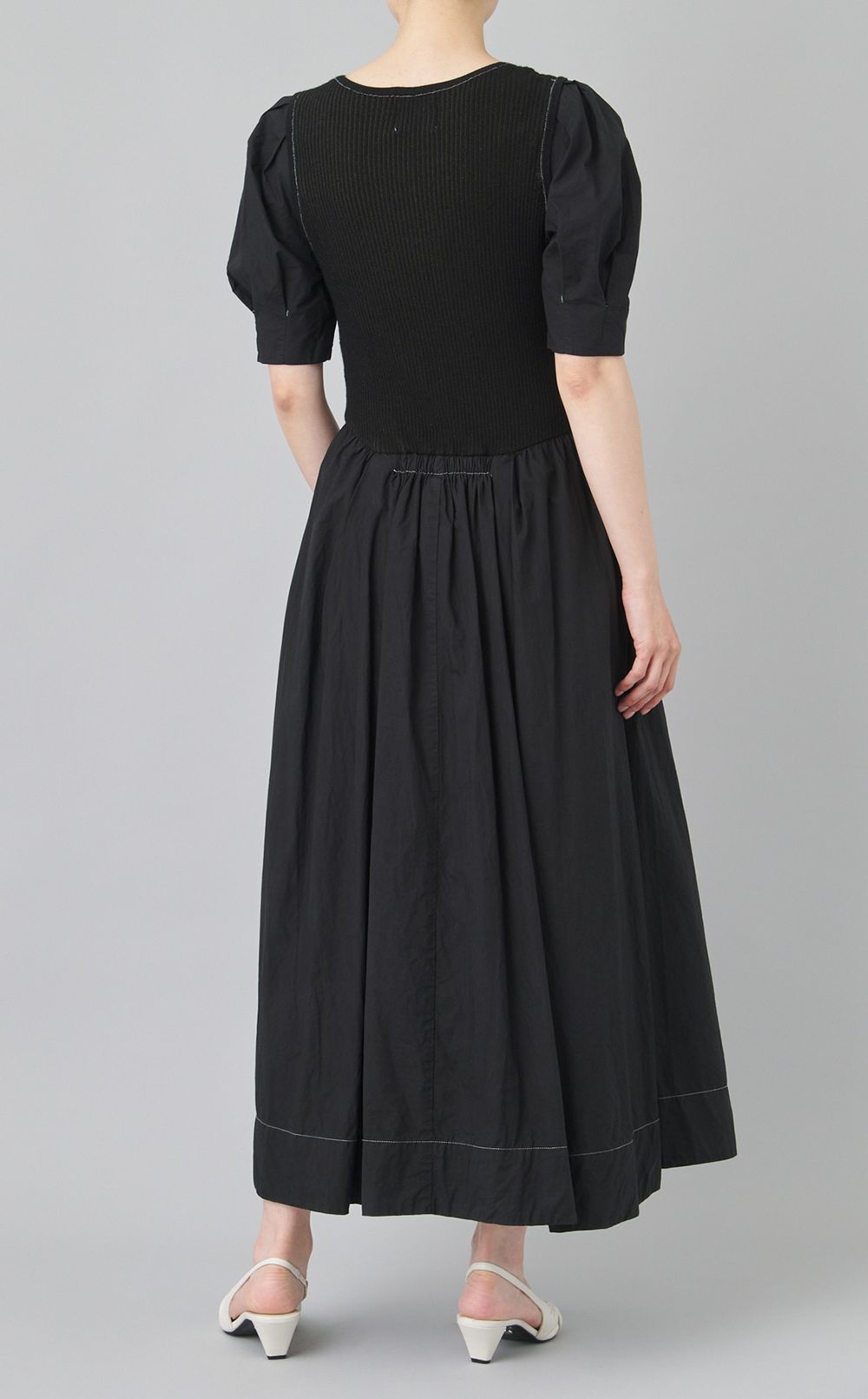 【reADdress】ニットコンビフレアワンピース