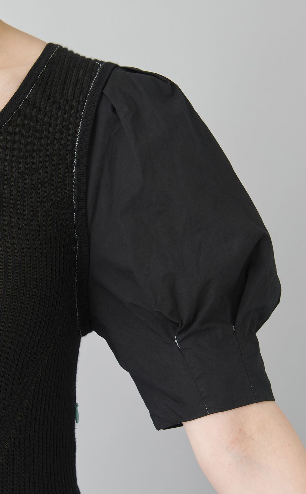 【reADdress】ニットコンビフレアワンピース