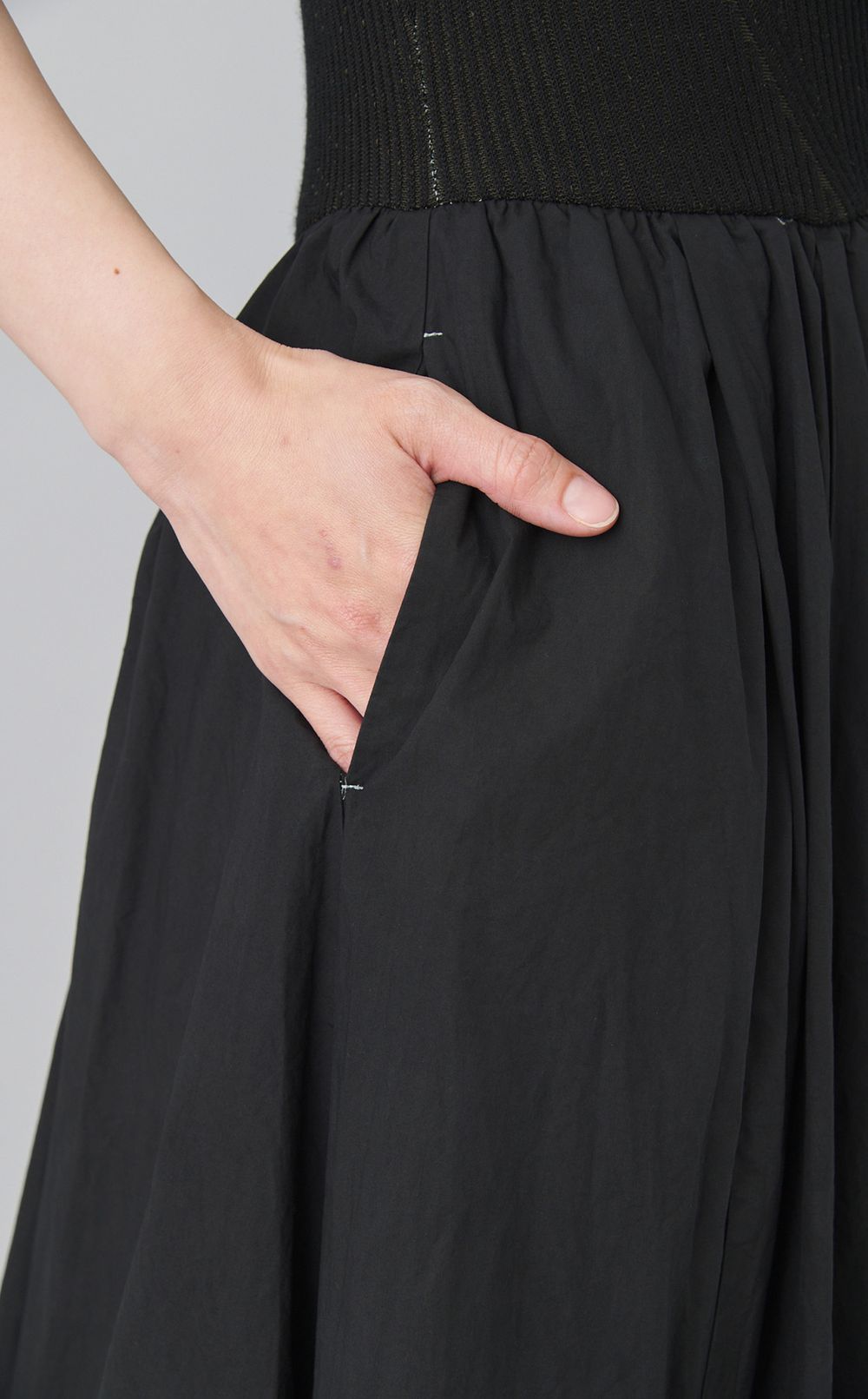 【reADdress】ニットコンビフレアワンピース