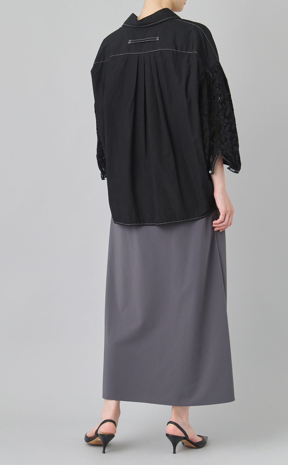 【reADdress】レースバルーンスリーブシャツ