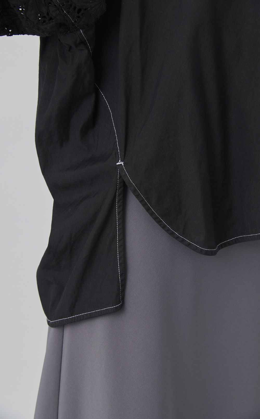 【reADdress】レースバルーンスリーブシャツ