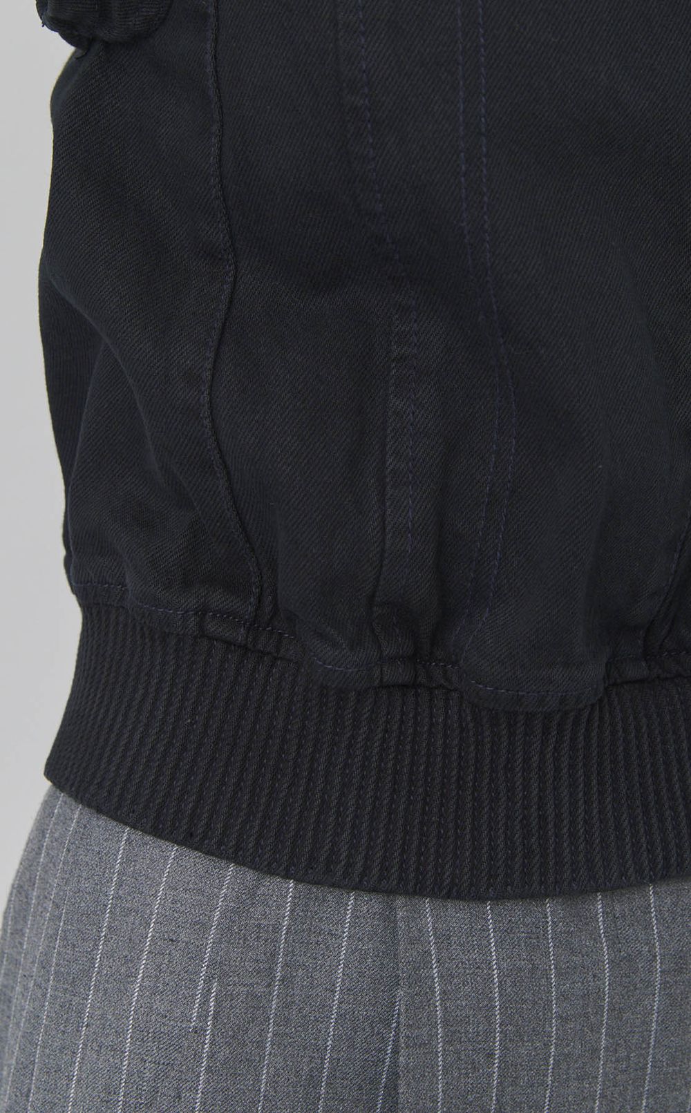 【reADdress】ウォッシュドデニムクロップドブラウス