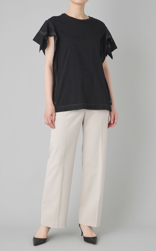 【reADdress】クルーネックコンビTシャツ