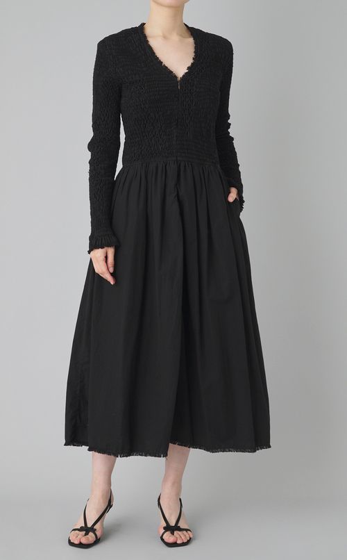 【reADdress】Vネックギャザースリーブワンピース