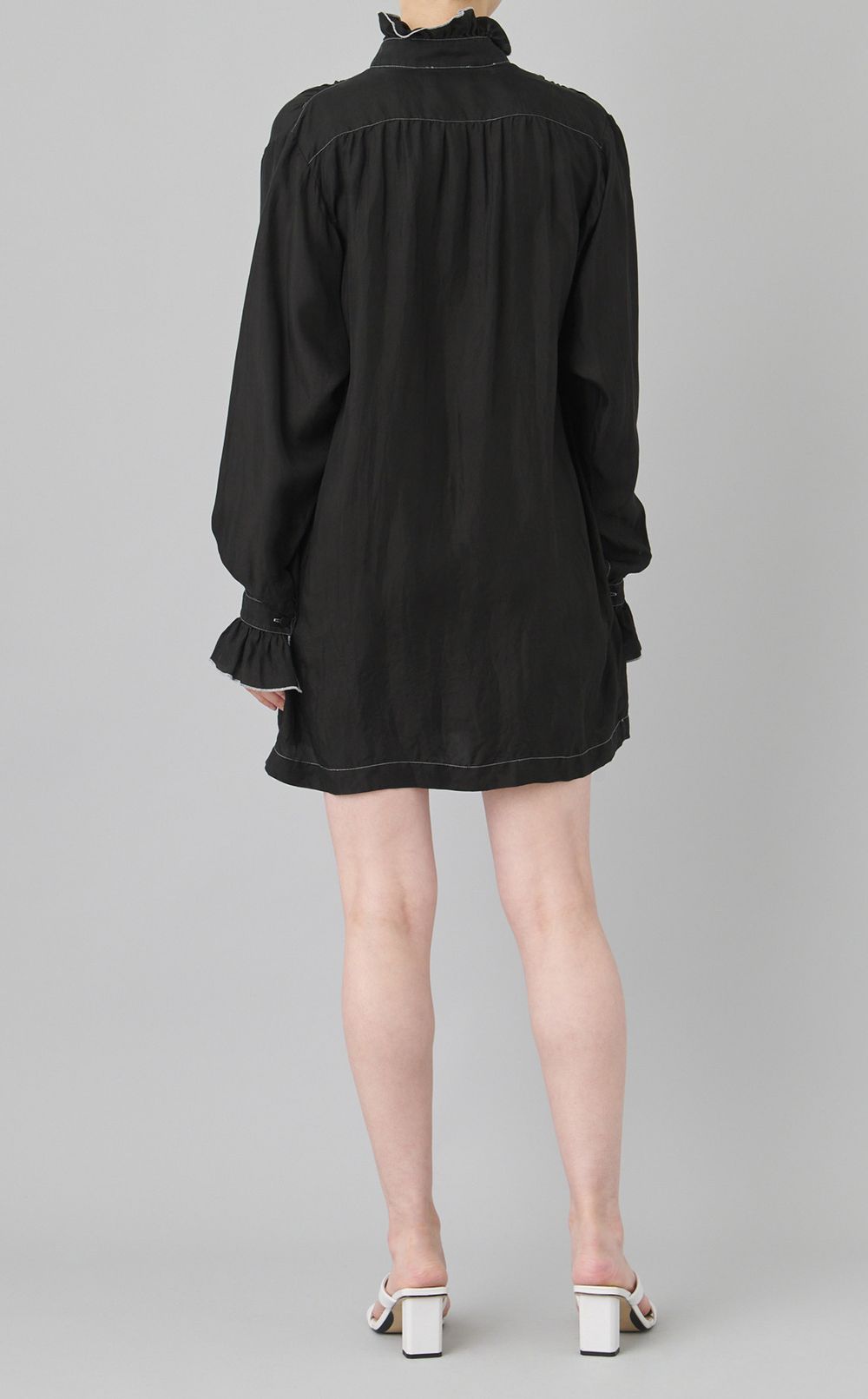 【reADdress】ラッフルシャツワンピース