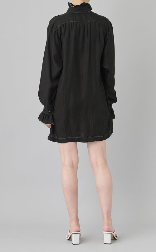 【reADdress】ラッフルシャツワンピース