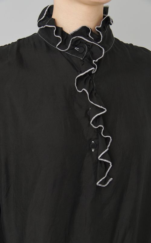 【reADdress】ラッフルシャツワンピース