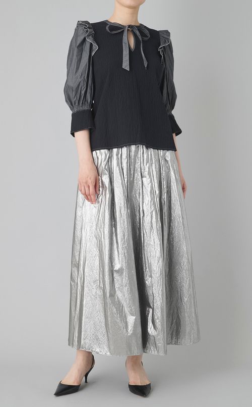 【reADdress】シャーリングフリルブラウス