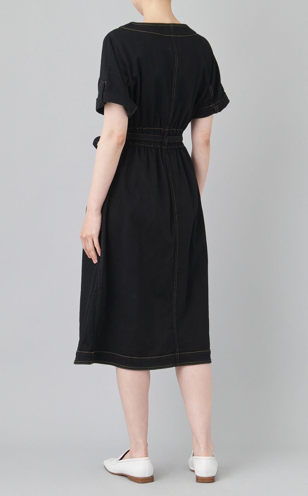 【reADdress】ベルテッドハーフスリーブワンピース