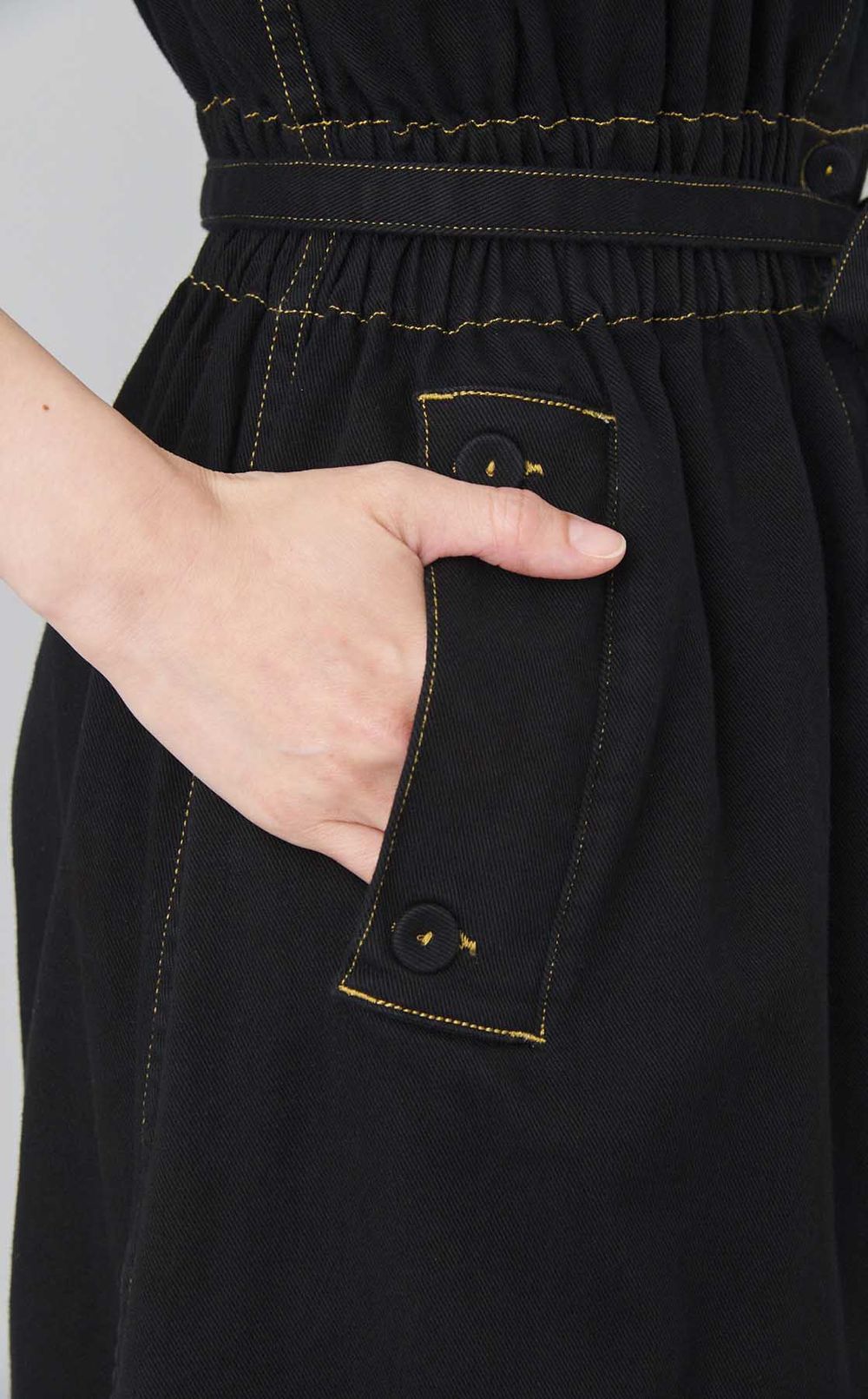 【reADdress】ベルテッドハーフスリーブワンピース