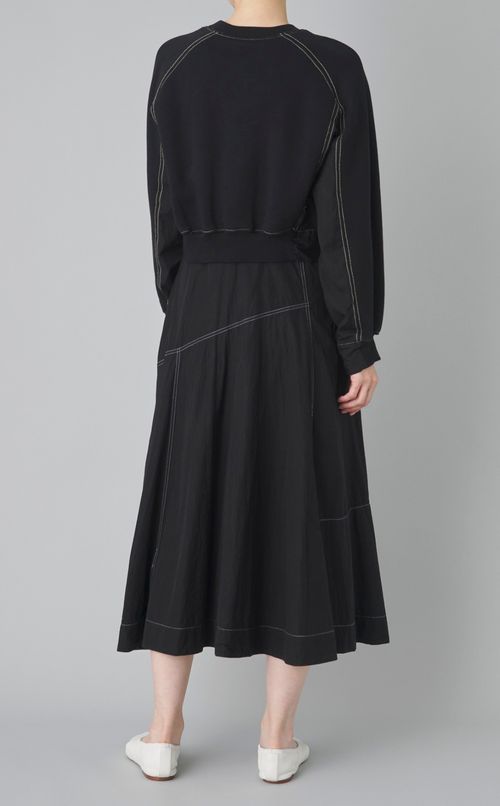 【reADdress】スウェットポプリンコンボワンピース