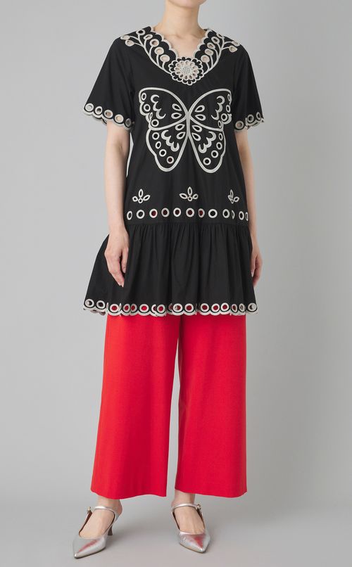 【reADdress】カット刺繍ロングプルオーバー