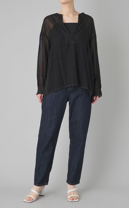 【reADdress】コットンVネックプルオーバー