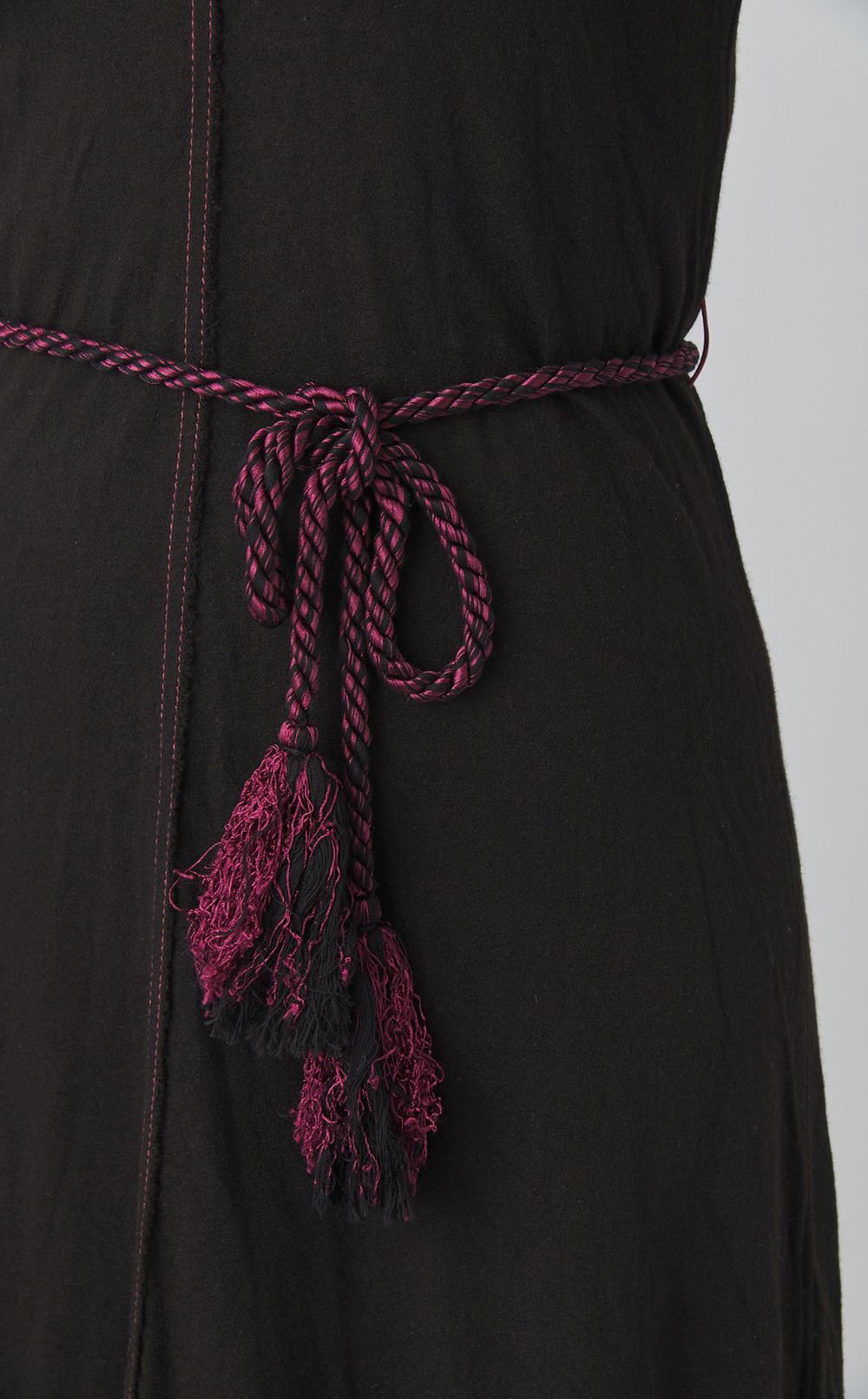 【reADdress】Vネックウールロングワンピース