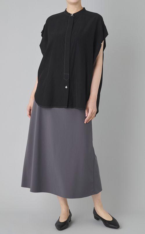 【reADdress】コットン混フレアブラウス