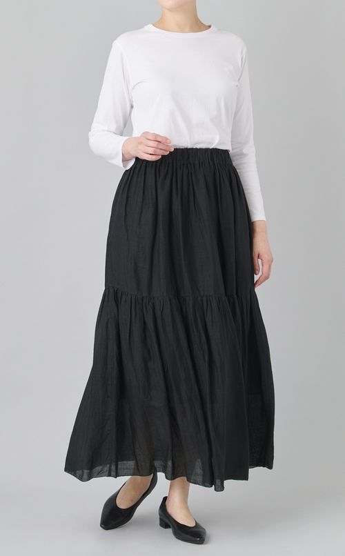 【reADdress】リネンティアードスカート